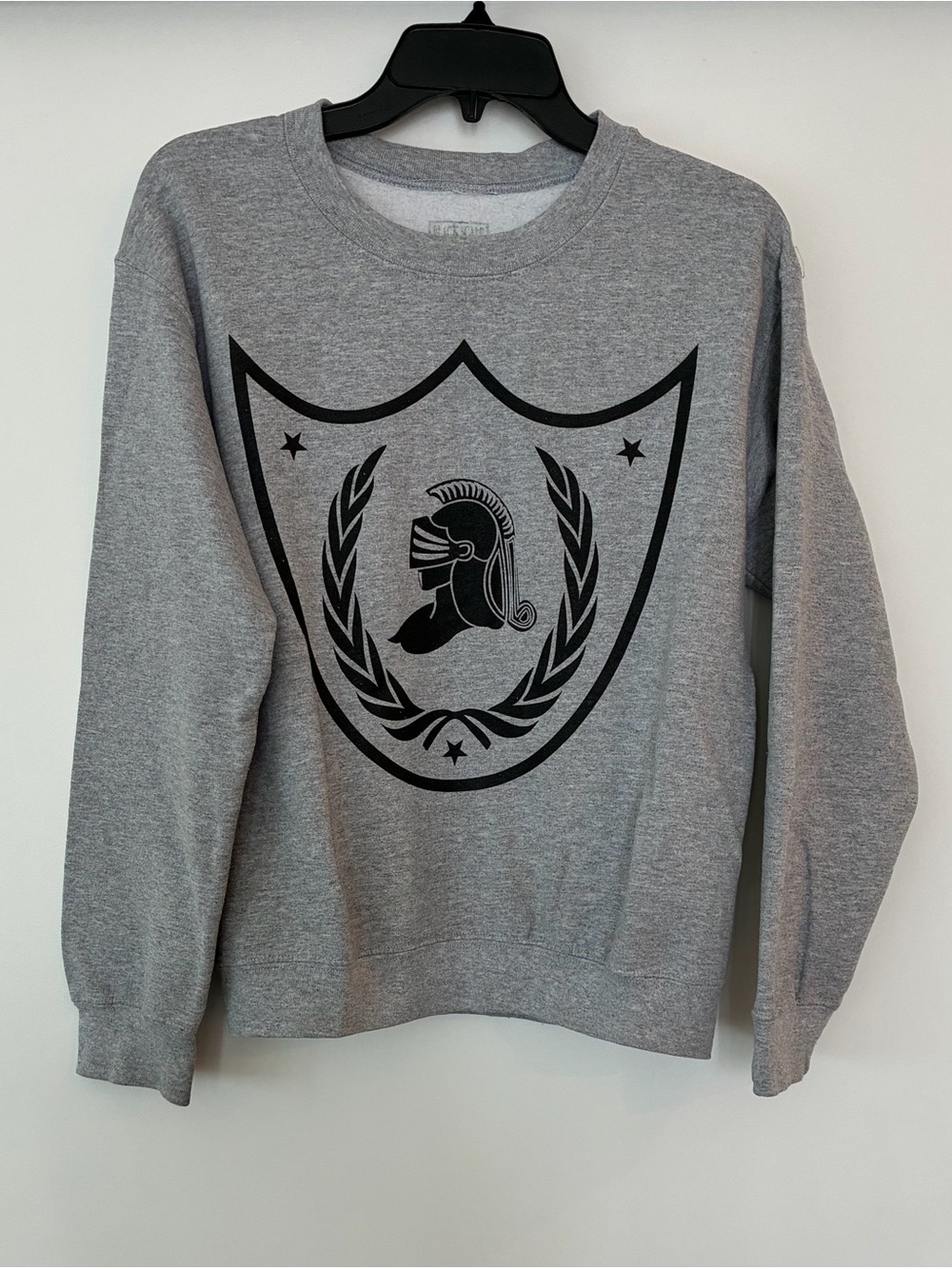 Black Scale Gray and Black Trojan Crest Sweatshirt